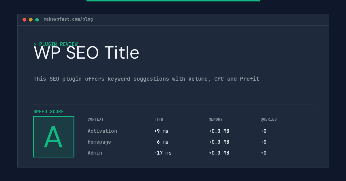 WP SEO Title - MakeWPFast