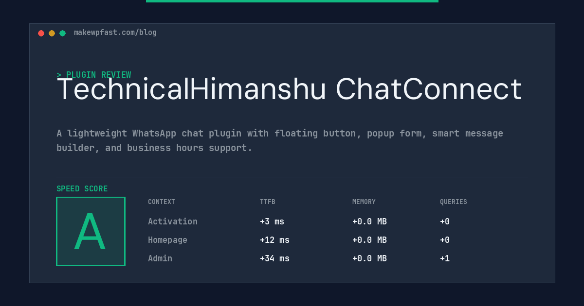 TechnicalHimanshu ChatConnect - MakeWPFast