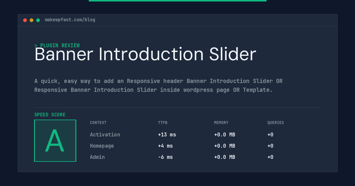 Banner Introduction Slider - MakeWPFast