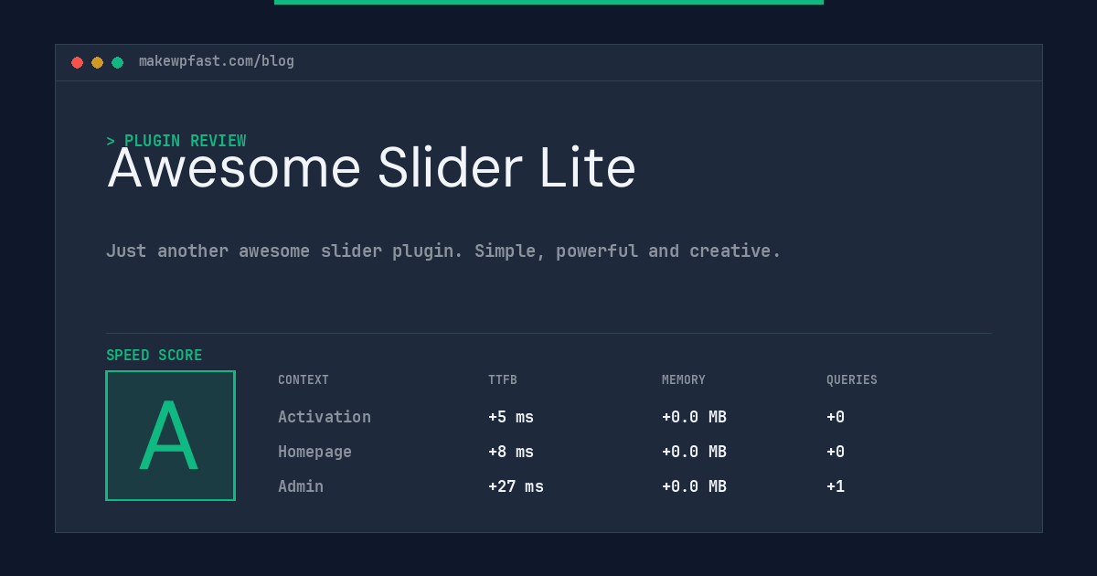 Awesome Slider Lite - MakeWPFast