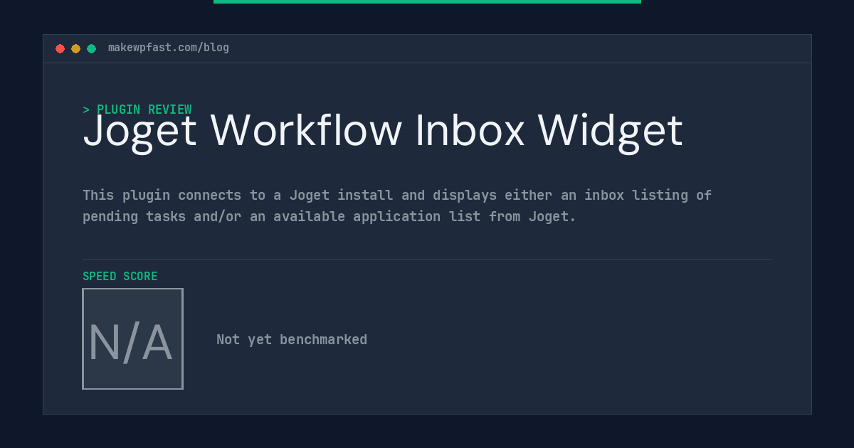 Joget Workflow Inbox Widget - MakeWPFast