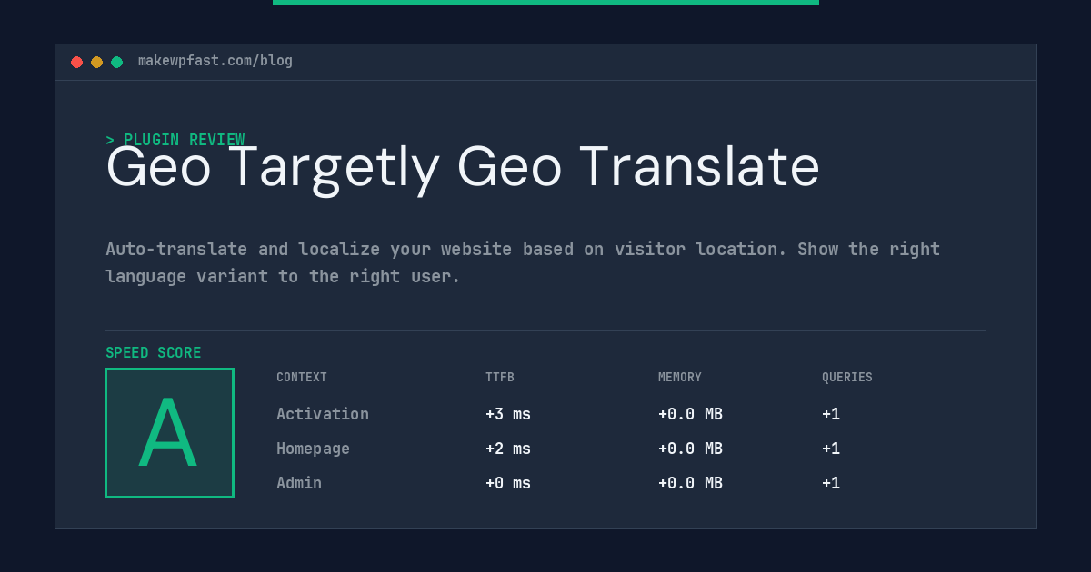 Geo Targetly Geo Translate - MakeWPFast