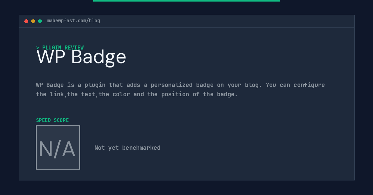WP Badge - MakeWPFast