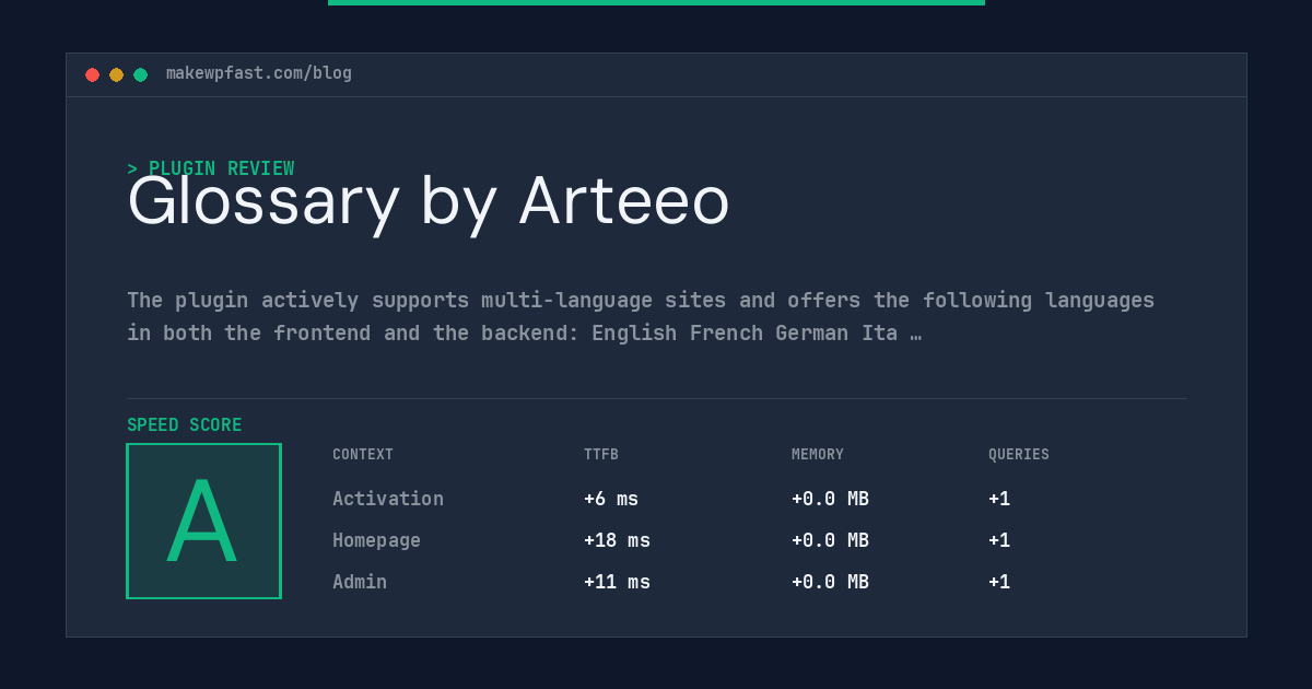 Glossary by Arteeo - MakeWPFast