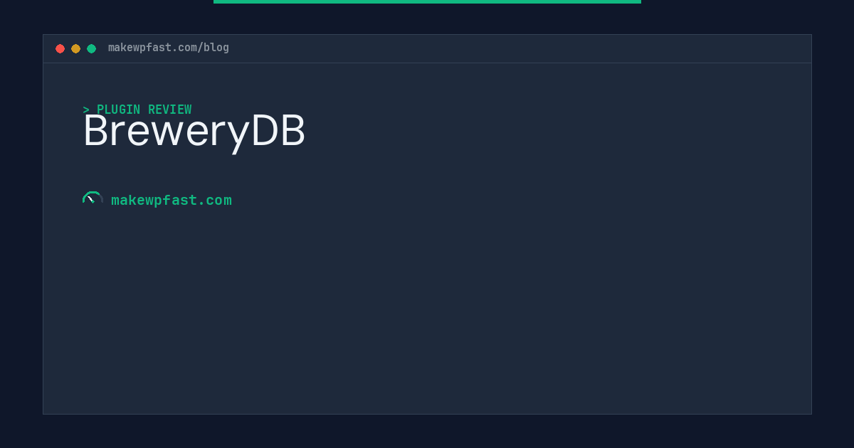 BreweryDB - MakeWPFast
