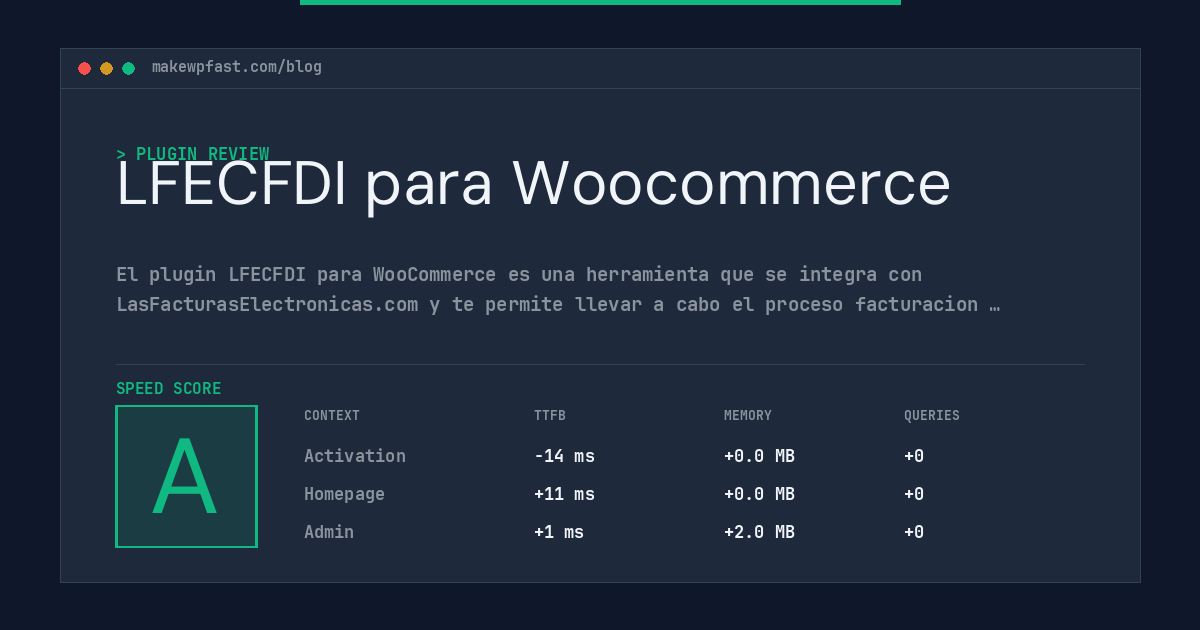 LFECFDI para Woocommerce - MakeWPFast
