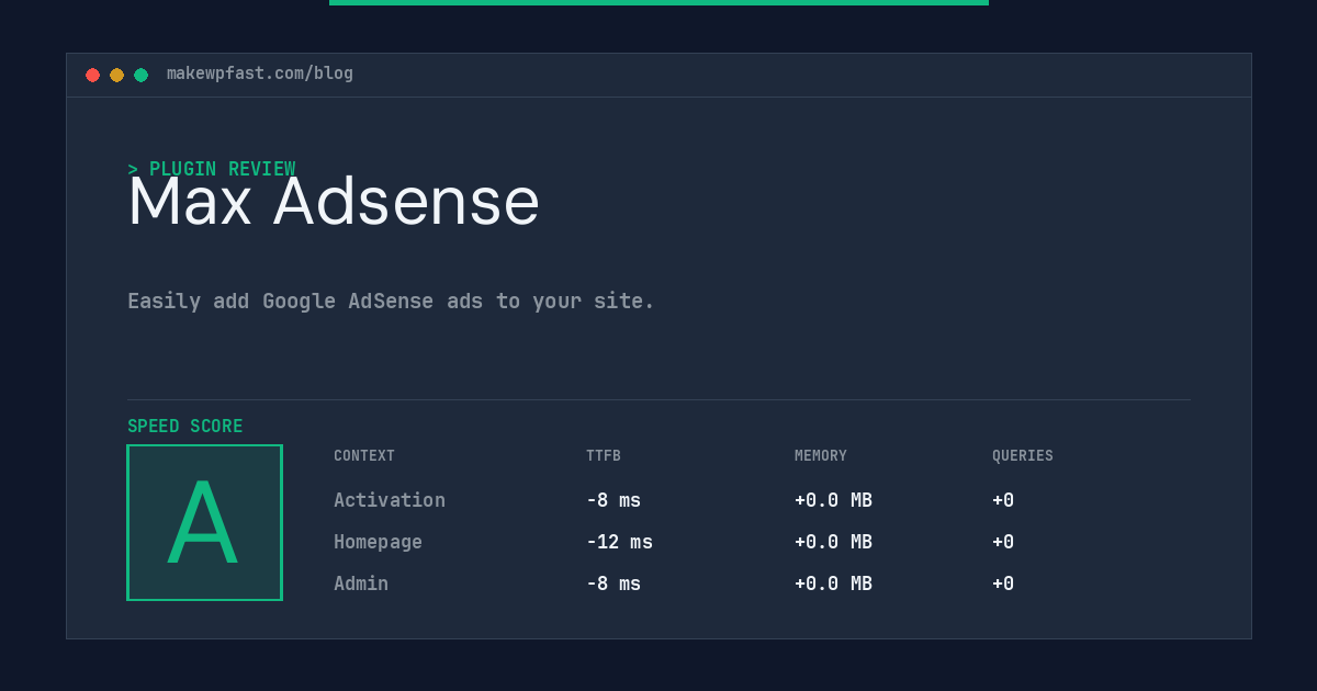 Max Adsense - MakeWPFast
