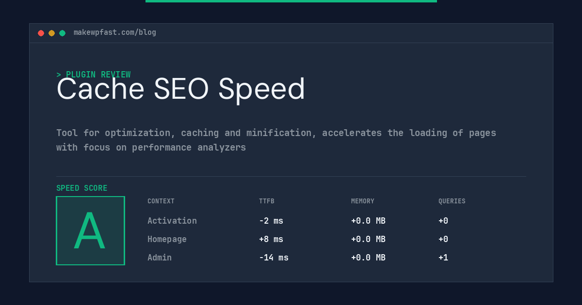 Cache SEO Speed - MakeWPFast