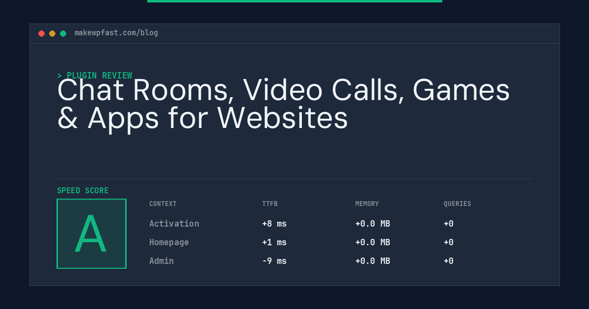 Chat Rooms, Video Calls, Games & Apps for Websites - MakeWPFast