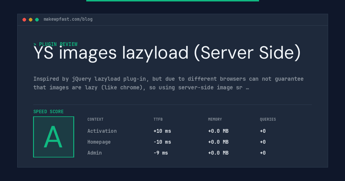YS images lazyload (Server Side) - MakeWPFast
