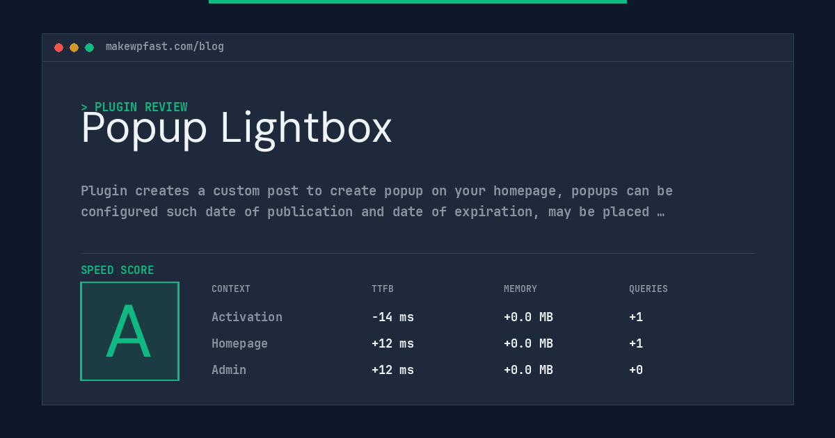 Popup Lightbox - MakeWPFast
