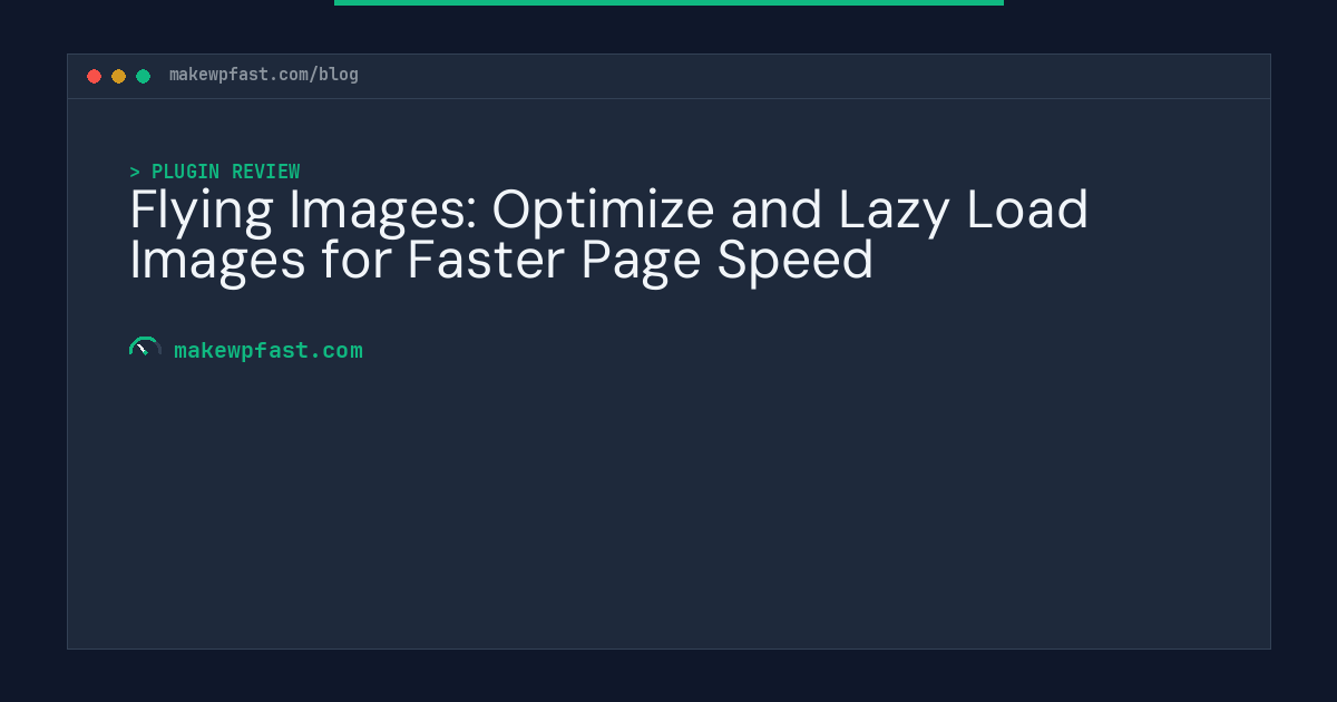 Flying Images: Optimize and Lazy Load Images for Faster Page Speed - MakeWPFast