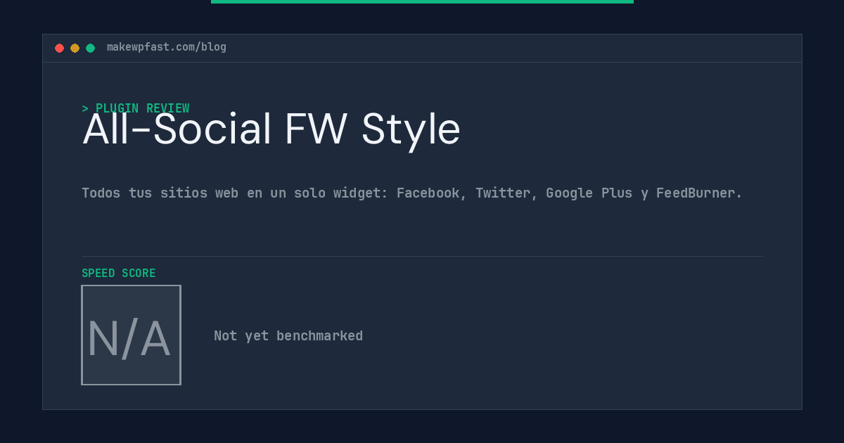 All-Social FW Style - MakeWPFast