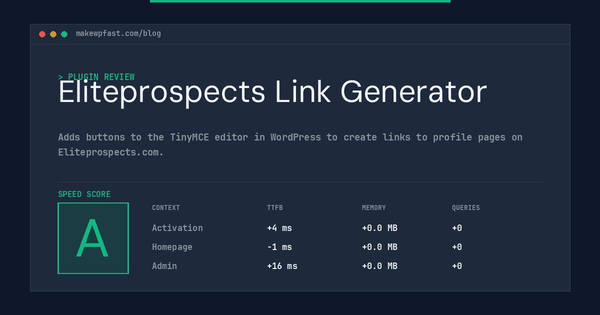 Eliteprospects Link Generator - MakeWPFast