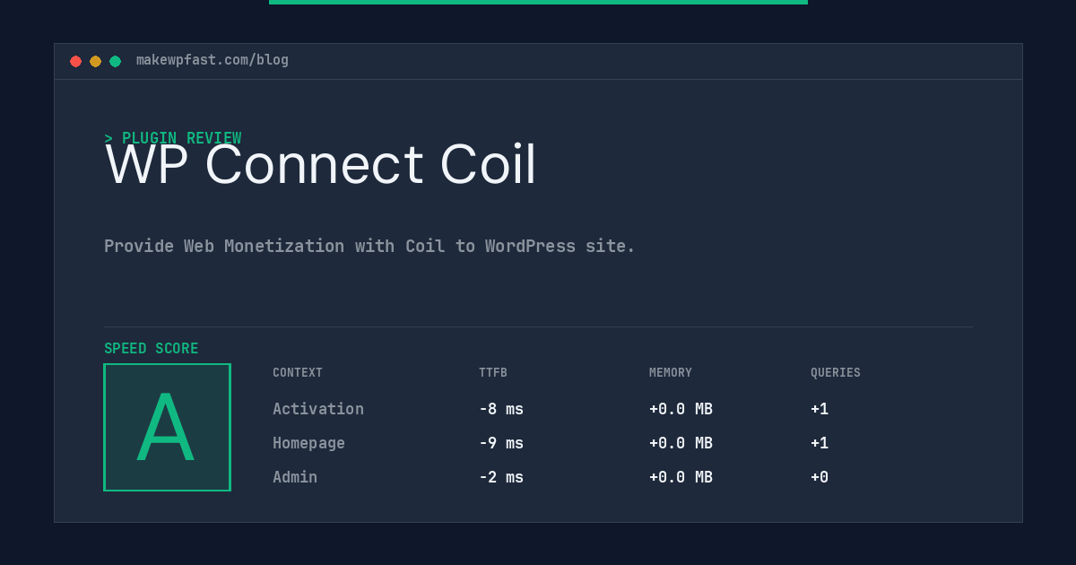 WP Connect Coil - MakeWPFast