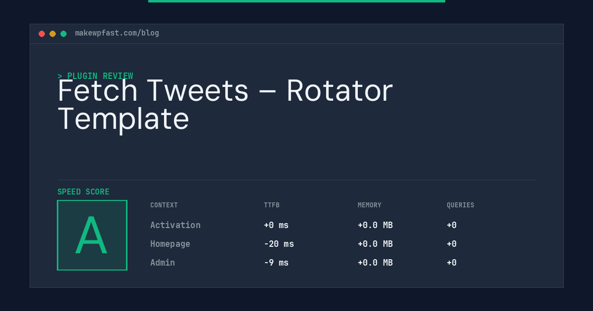 Fetch Tweets – Rotator Template - MakeWPFast