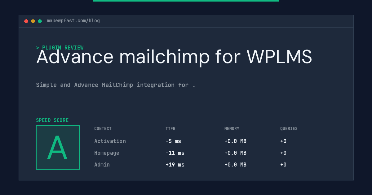 Advance mailchimp for WPLMS - MakeWPFast