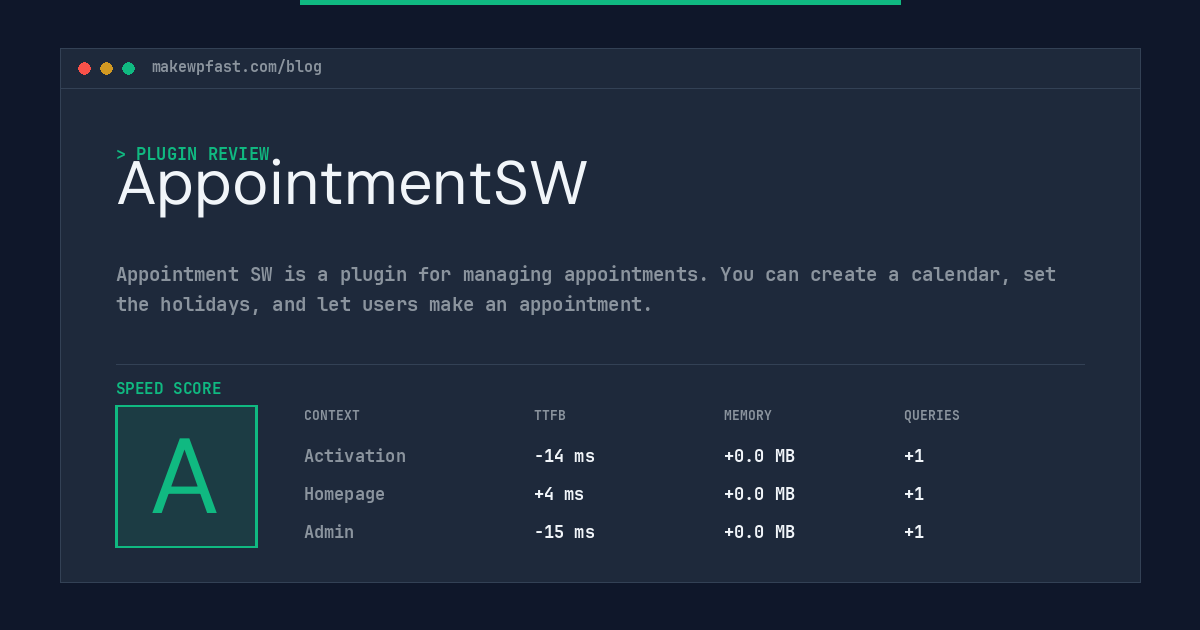 AppointmentSW - MakeWPFast