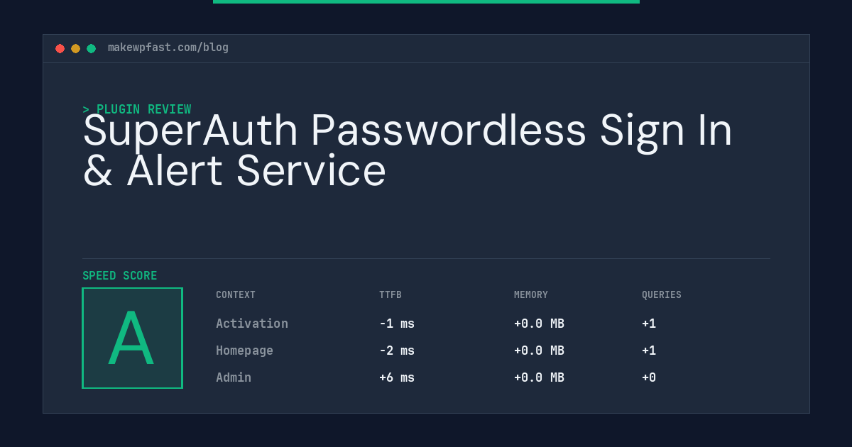SuperAuth Passwordless Sign In & Alert Service - MakeWPFast