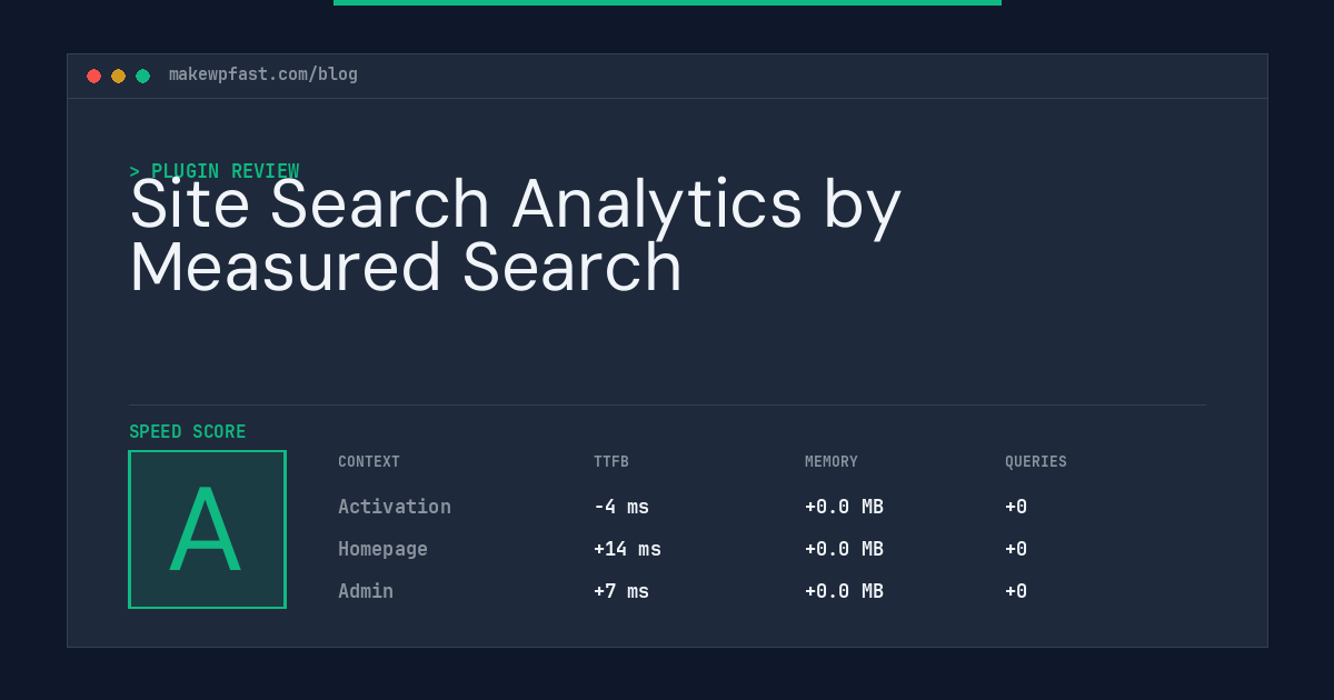 Site Search Analytics by Measured Search - MakeWPFast