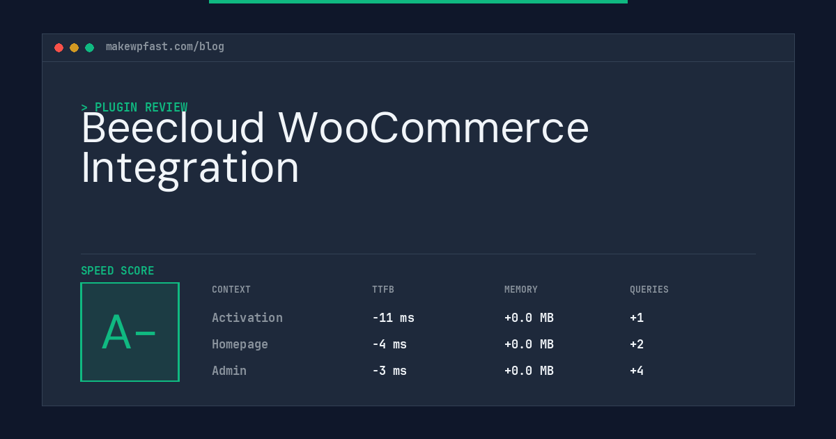 Beecloud WooCommerce Integration - MakeWPFast