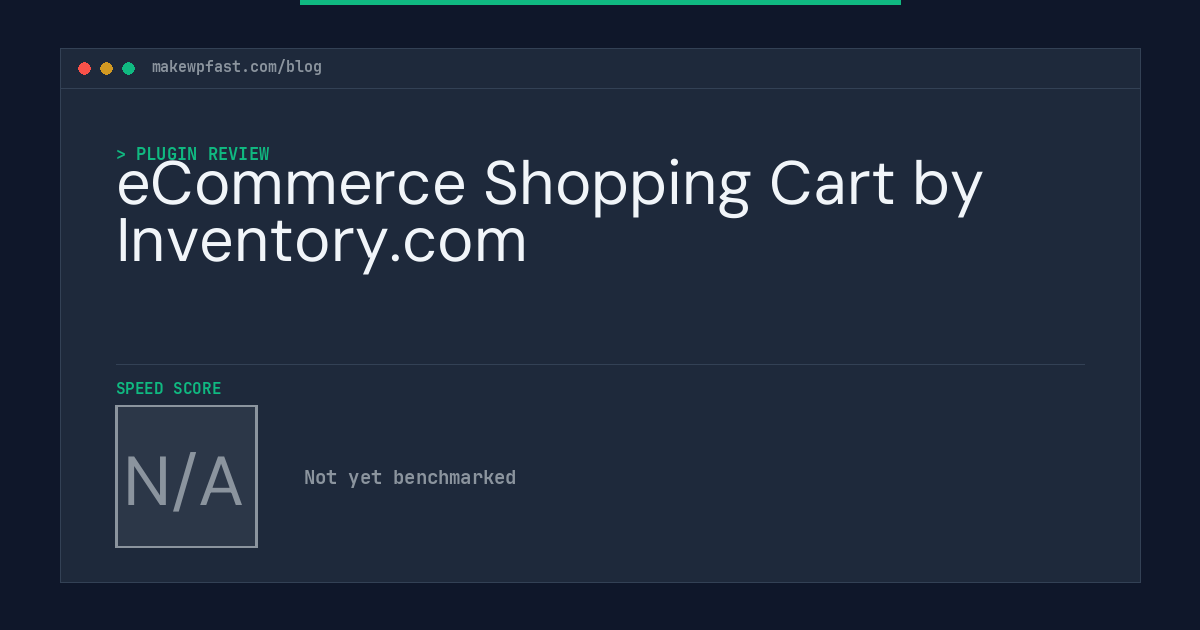 eCommerce Shopping Cart by Inventory.com - MakeWPFast