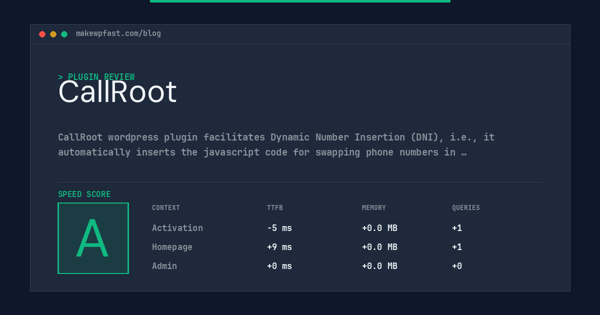 CallRoot - MakeWPFast