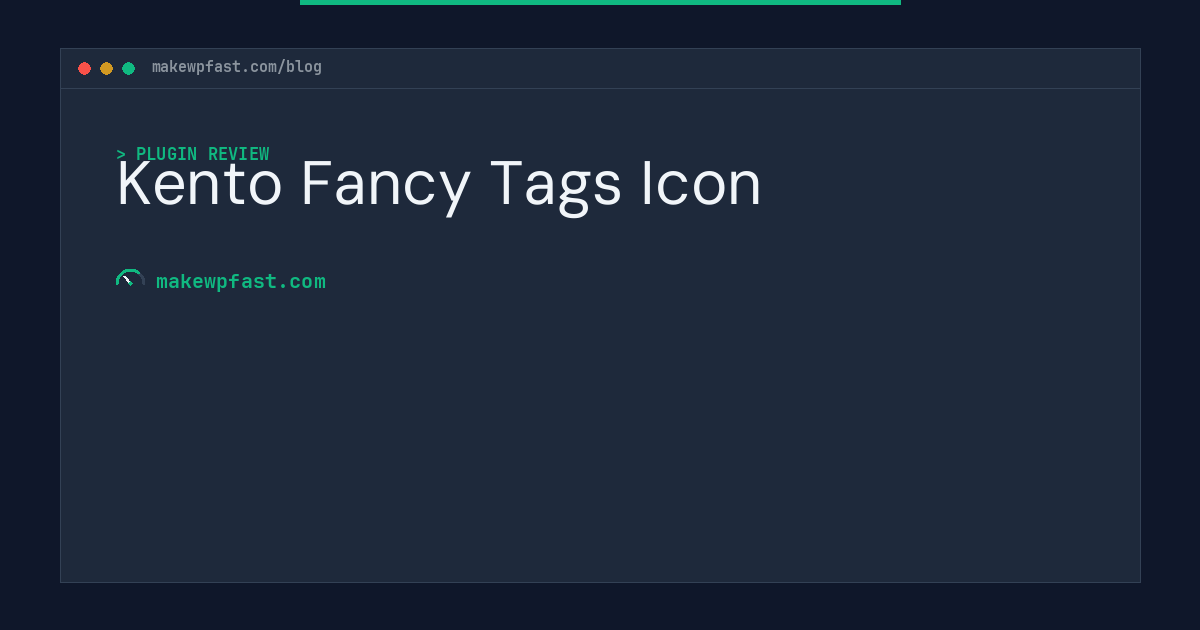 Kento Fancy Tags Icon - MakeWPFast