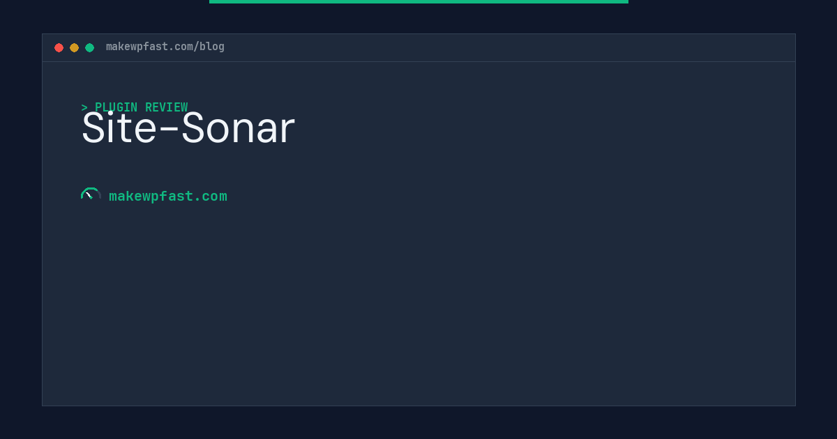 Site-Sonar - MakeWPFast