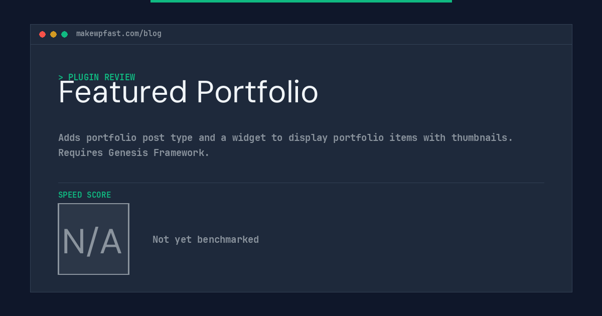 Featured Portfolio - MakeWPFast