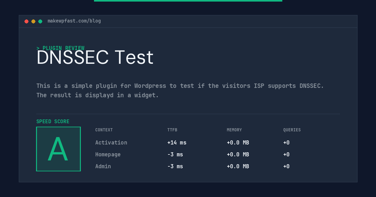 DNSSEC Test - MakeWPFast