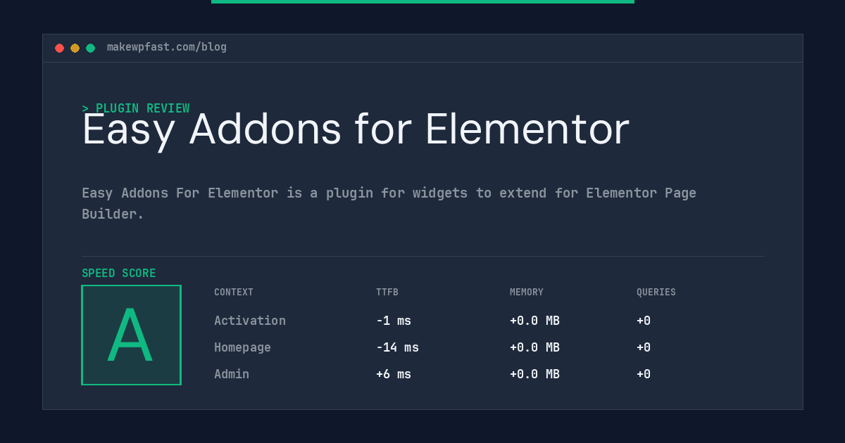Easy Addons for Elementor - MakeWPFast