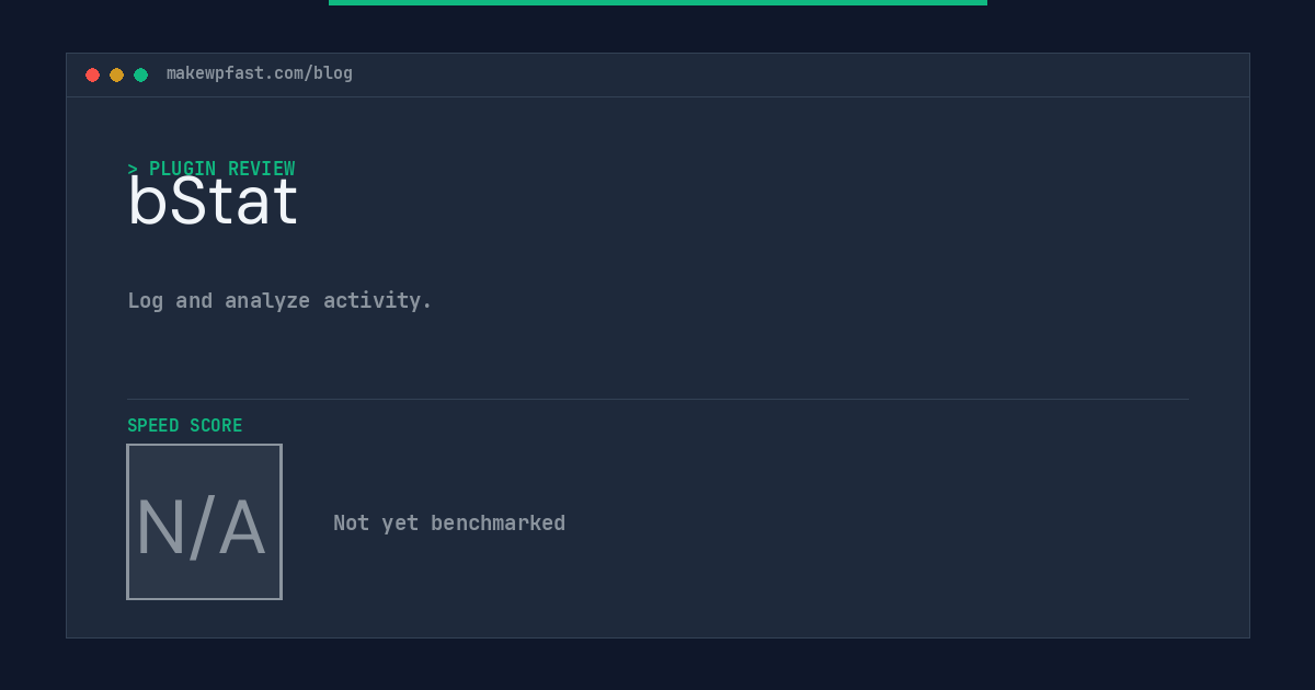 bStat - MakeWPFast