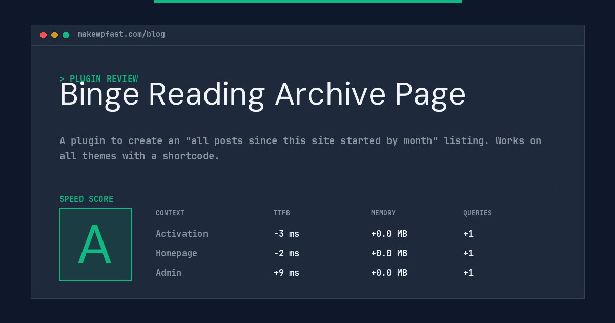 Binge Reading Archive Page - MakeWPFast