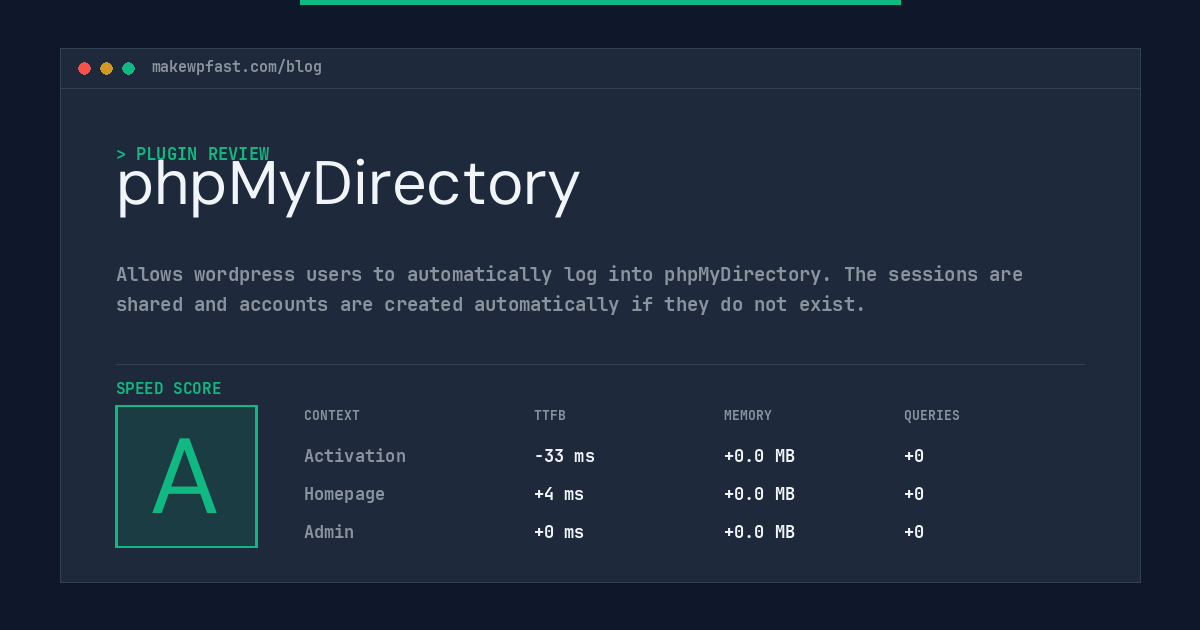 phpMyDirectory - MakeWPFast