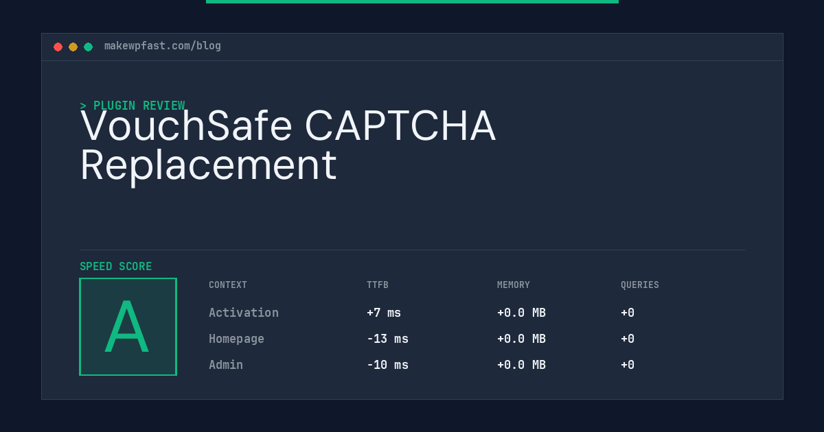 VouchSafe CAPTCHA Replacement - MakeWPFast