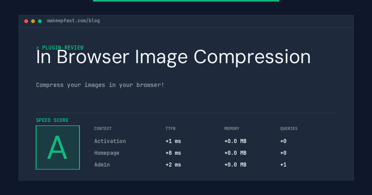 In Browser Image Compression - MakeWPFast