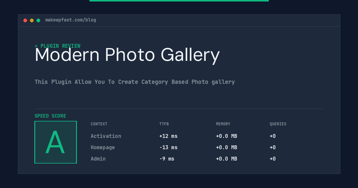 Modern Photo Gallery - MakeWPFast