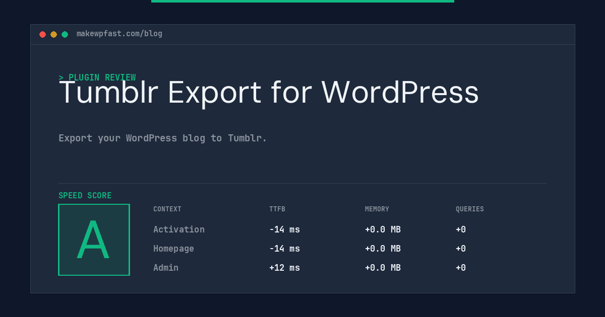 Tumblr Export for WordPress - MakeWPFast