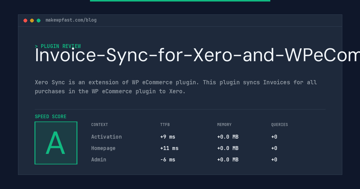 Invoice-Sync-for-Xero-and-WPeCommerce - MakeWPFast
