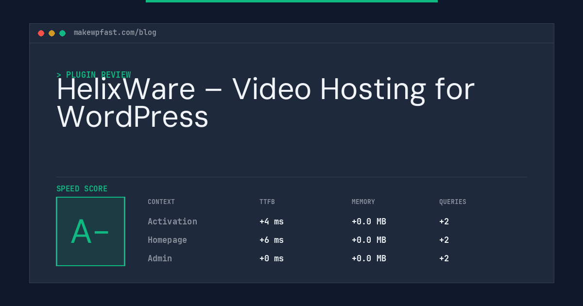HelixWare – Video Hosting for WordPress - MakeWPFast