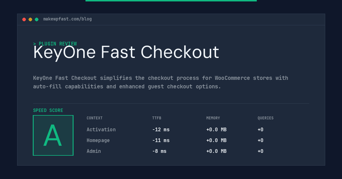 KeyOne Fast Checkout - MakeWPFast
