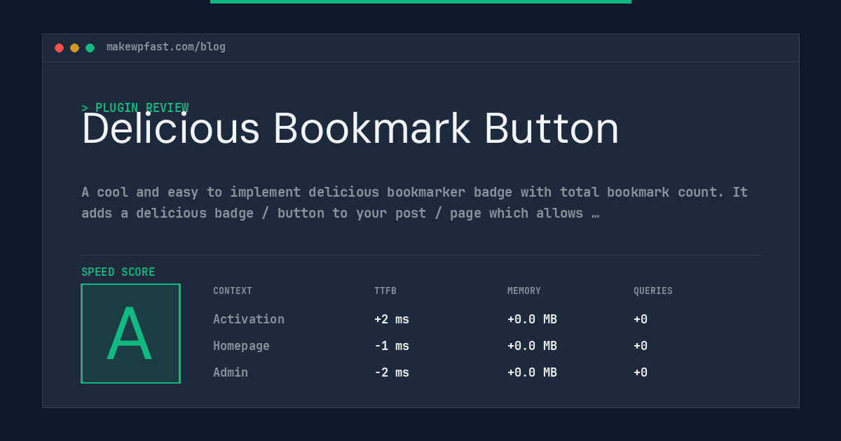 Delicious Bookmark Button - MakeWPFast
