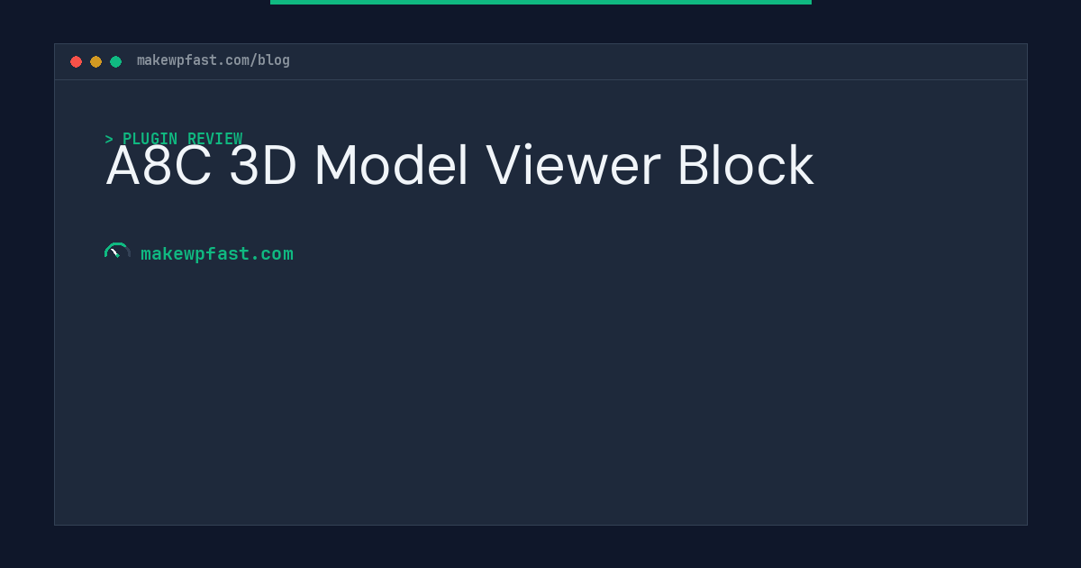 A8C 3D Model Viewer Block - MakeWPFast