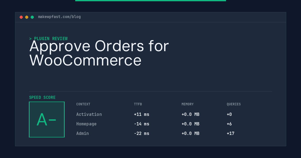 Approve Orders for WooCommerce - MakeWPFast