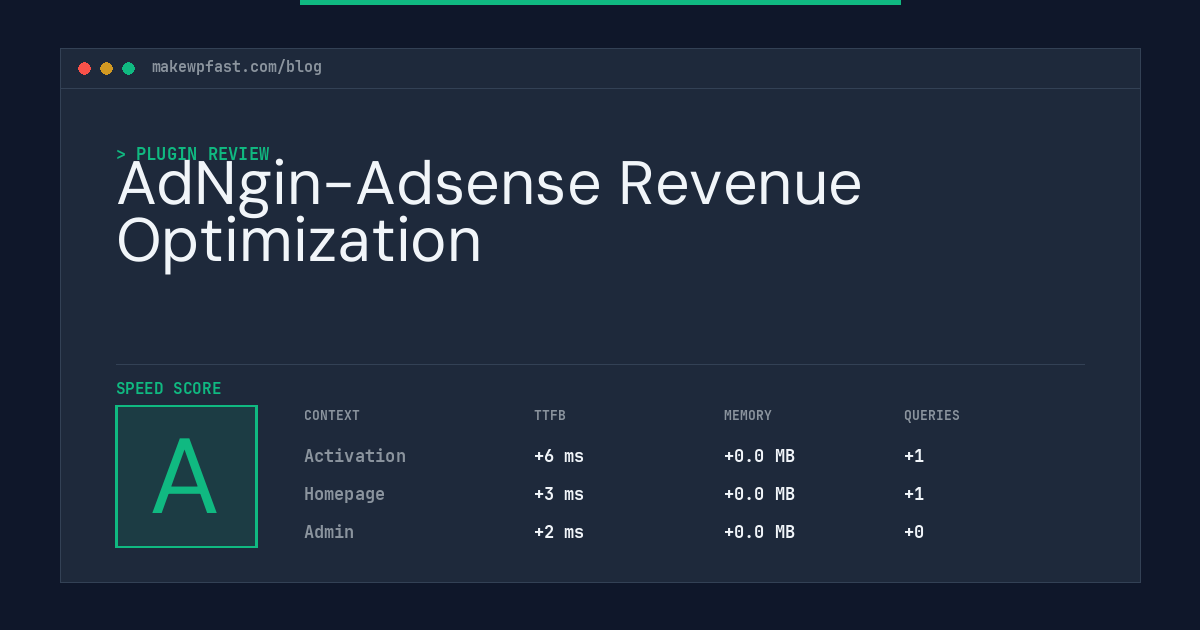 AdNgin-Adsense Revenue Optimization - MakeWPFast