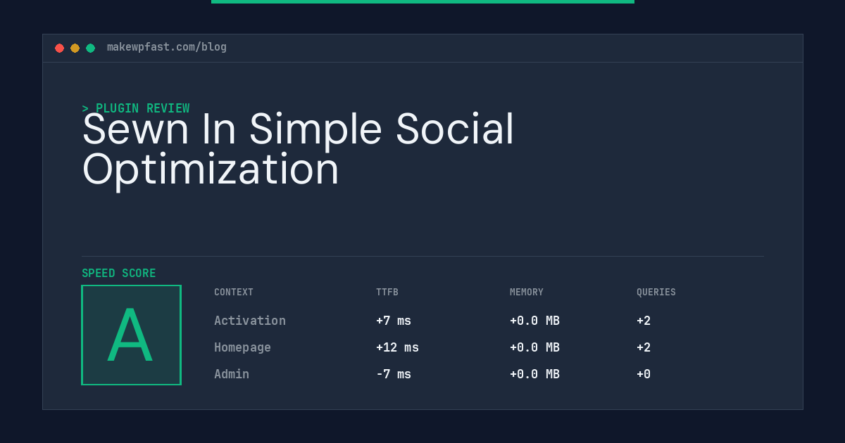Sewn In Simple Social Optimization - MakeWPFast