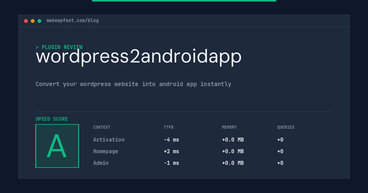 wordpress2androidapp - MakeWPFast