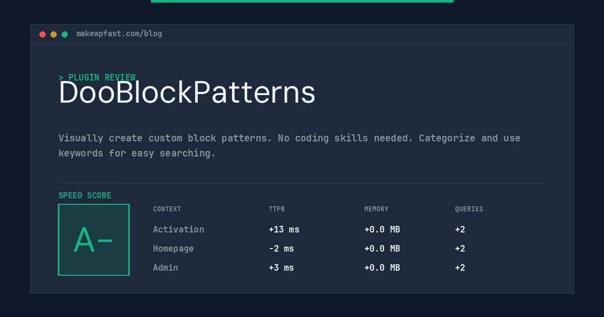 DooBlockPatterns - MakeWPFast