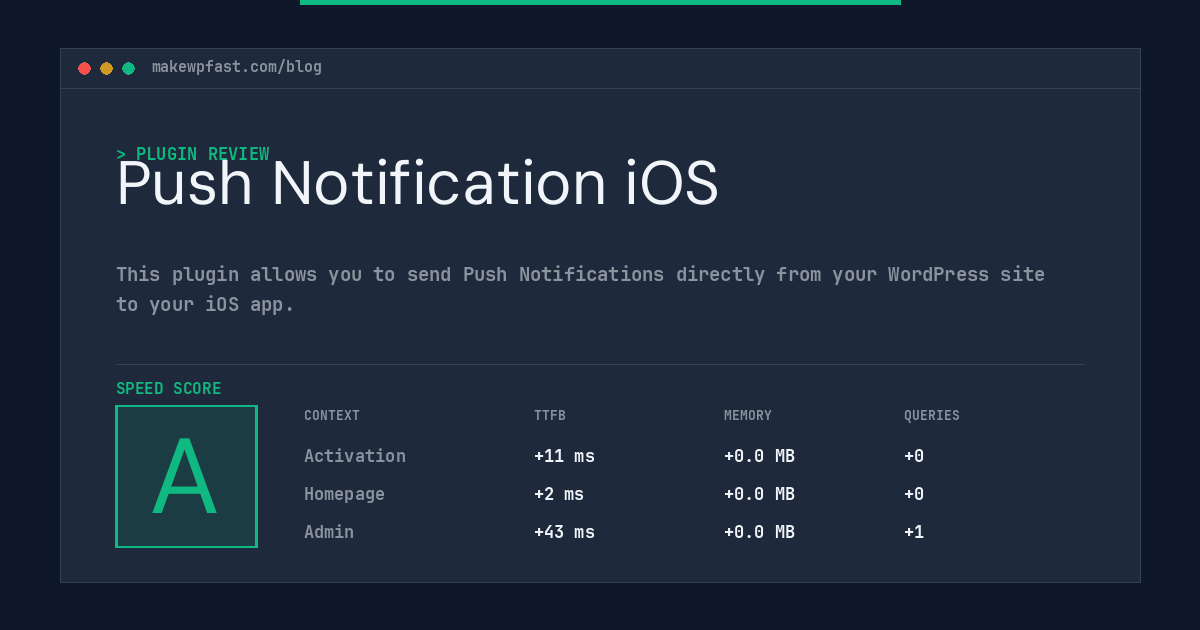 Push Notification iOS - MakeWPFast